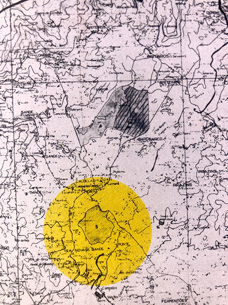Mancha Amarela e Mancha Preta, duas localização propostas em 1974 pela Profabril para instalação da Universidade do Minho, recaindo a escolha na mancha amarela, a das Taipas.